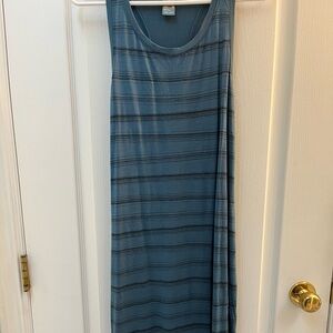 Icebreaker YANNI TANK MIDI DRESS in muted blue size size small